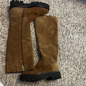 Aquatalia suede tan Knee high Boots